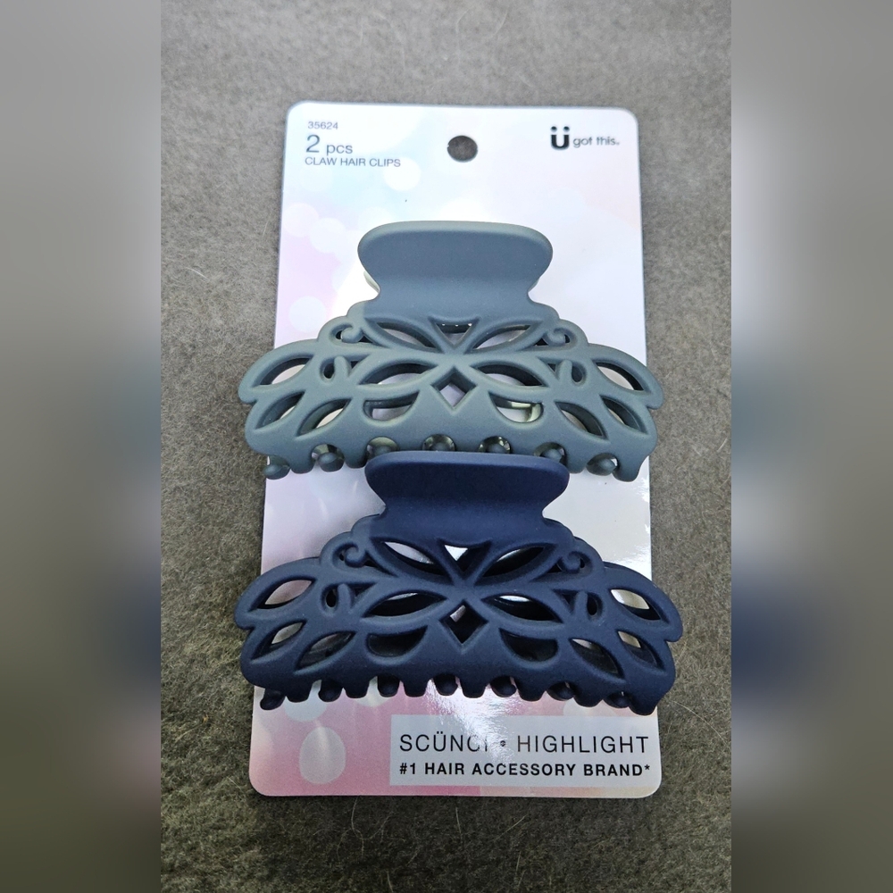 2pc Scunci Claw Clip Set In The Scunci U Got This Highlight Hair Claws BNIB